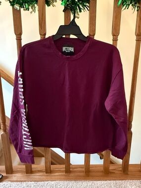 Victoria Sport Women's Long Sleeve Tee - Burgundy